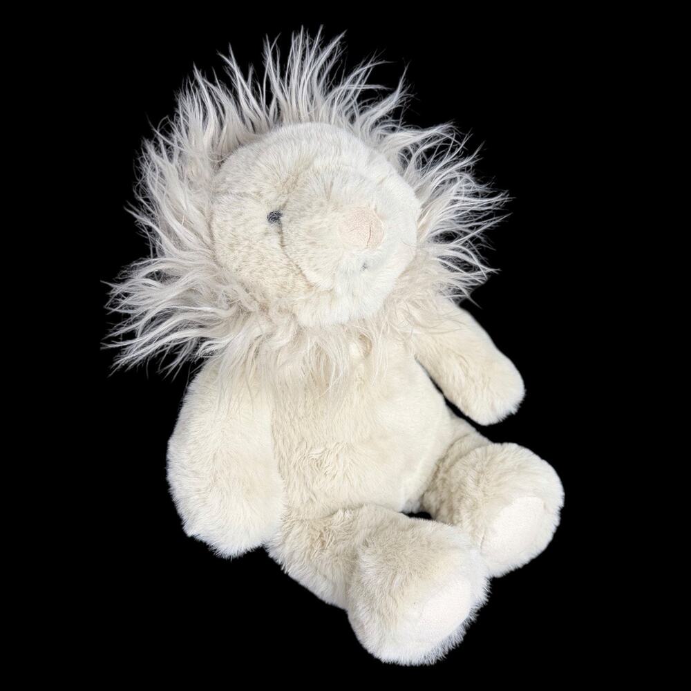 Pottery Barn Kids White Lion Plush Extra Soft Stuffed Animal Fluffy Mane Toy